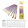 10-Piece Nylon Brush Set for Oil, Gouache, Watercolor, and Acrylic Painting