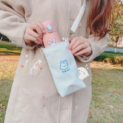 2025 Cute Cinnamon Dog Water Cup and Thermos Set with Canvas Crossbody Bag