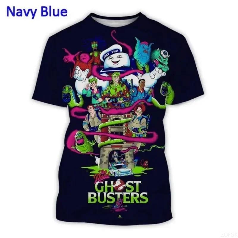Ghostbusters 3D Print T-shirt Personality Hip Hop Men and Women Casual Round Neck Fun T-shirt Men's Sports Short Sleeve Tops