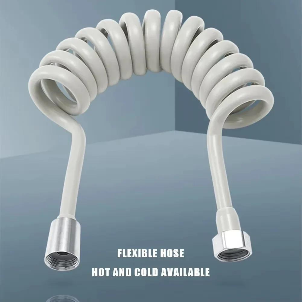 2m 3m 5m Spring Shower Hose Meters Water Plumbing Hose Plastic Bathroom Water Toilet Bidet Sprayer Telephone Line Soft Hoses