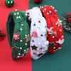 Christmas Cartoon Reindeer & Santa Rhinestone Headband – Festive Party Hair Accessory