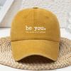 1pc Retro Versatile Baseball Caps for Women,Vintage Letter Print Visor Hat with Breathable Comfort,aSoft Washed Distressed Style
