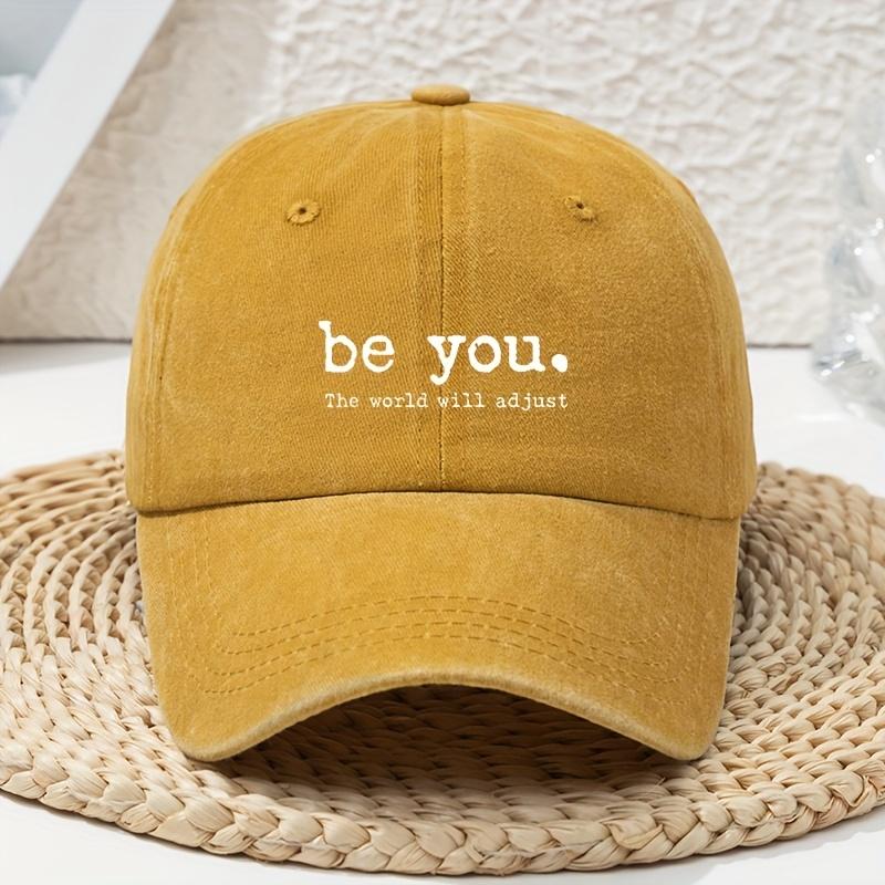 1pc Retro Versatile Baseball Caps for Women,Vintage Letter Print Visor Hat with Breathable Comfort,aSoft Washed Distressed Style
