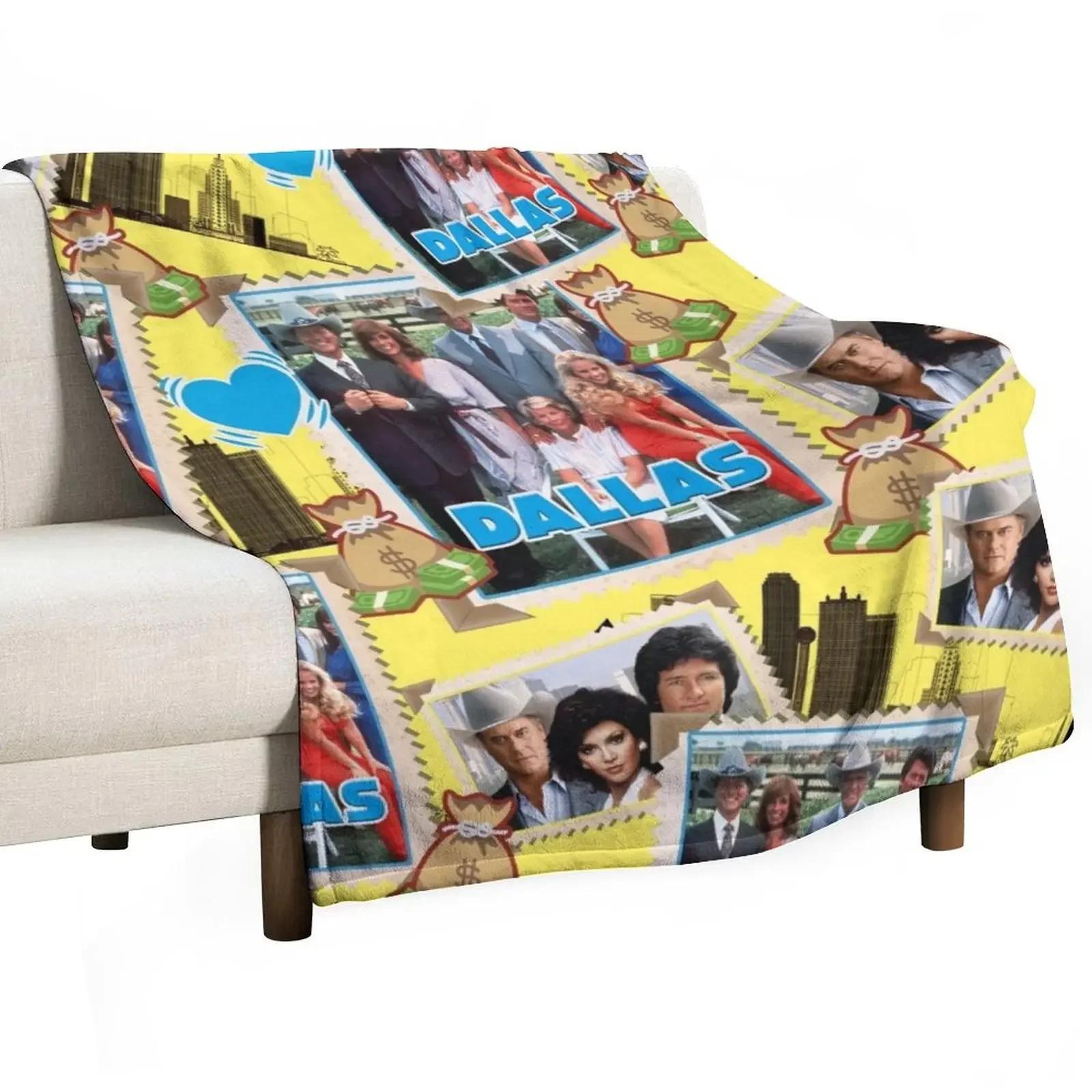 Soap opera Dallas, intrigue money and power, Ewing family Throw Blanket Anti Shedding Soft Fuzzy Blanket for Home 75X95CM