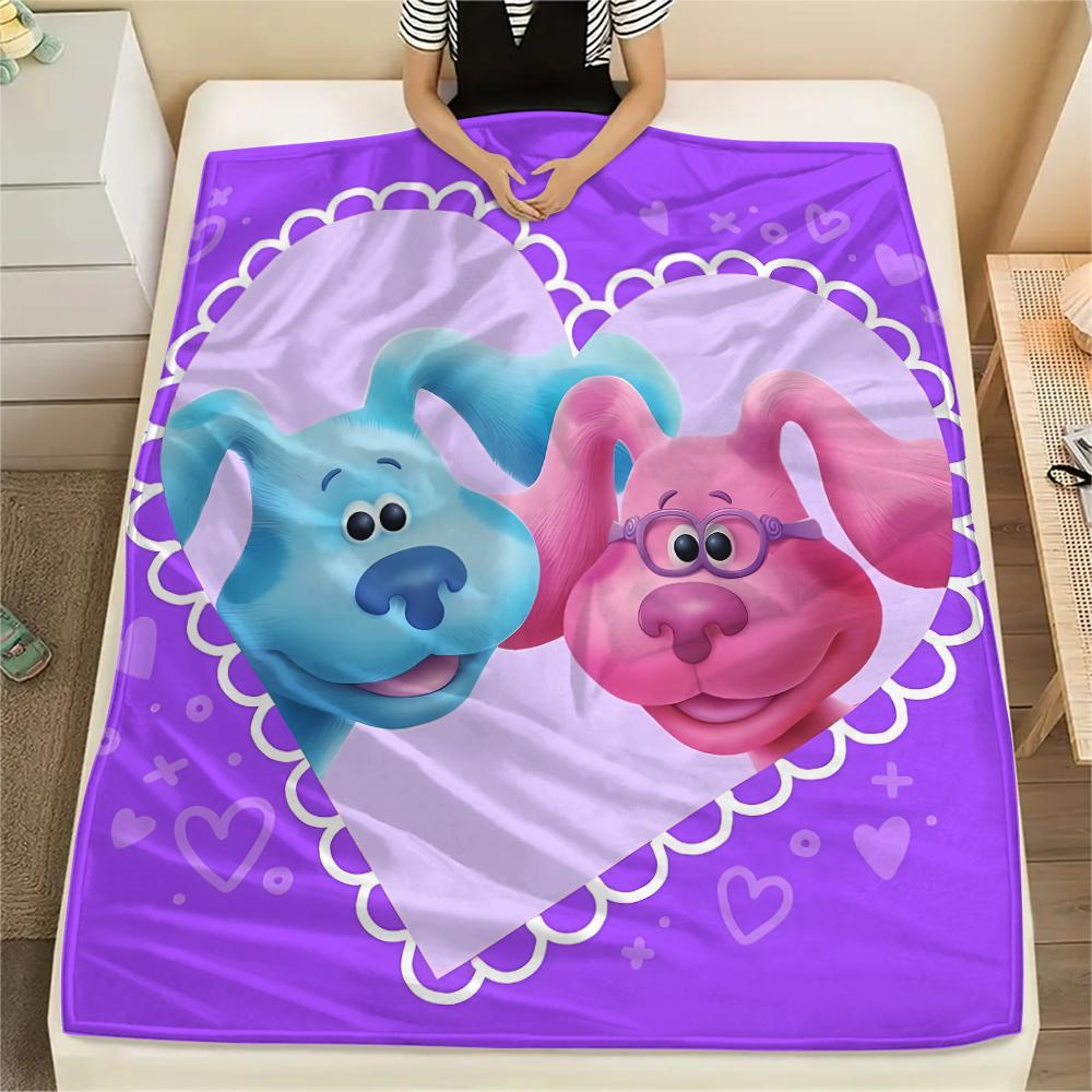 1 Manta de Franela con Estampado de Blue's Clues, Alta Calidad para Todas las Estaciones, Decoración del Hogar, Calidez y Comodidad, Perfecta para Regalos de Navidad