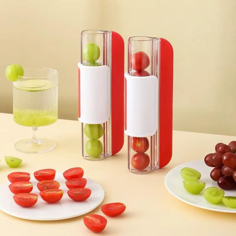 Salad Grape Multifunctional Slicer Cherry Small Fruit Slicer Grape Kitchen Accessories Progressive Zip Fruit Vegetable Tools