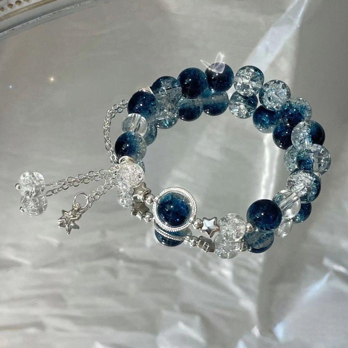 

Suspended Galaxy: Super Fairy Star Bracelet - Niche Design, Elegant and Versatile for Sweet Girlfriends