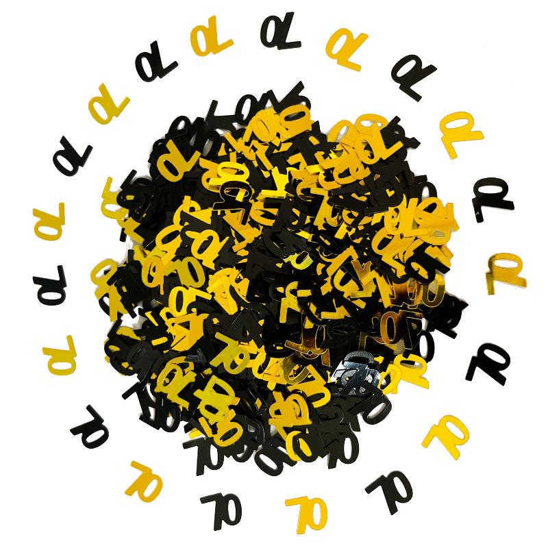 15G/Bag Digital Gold Black Confetti Glitter Number 18/21/30/60/70 Paper Scraps Birthday Party Anniversary Wedding Decoration