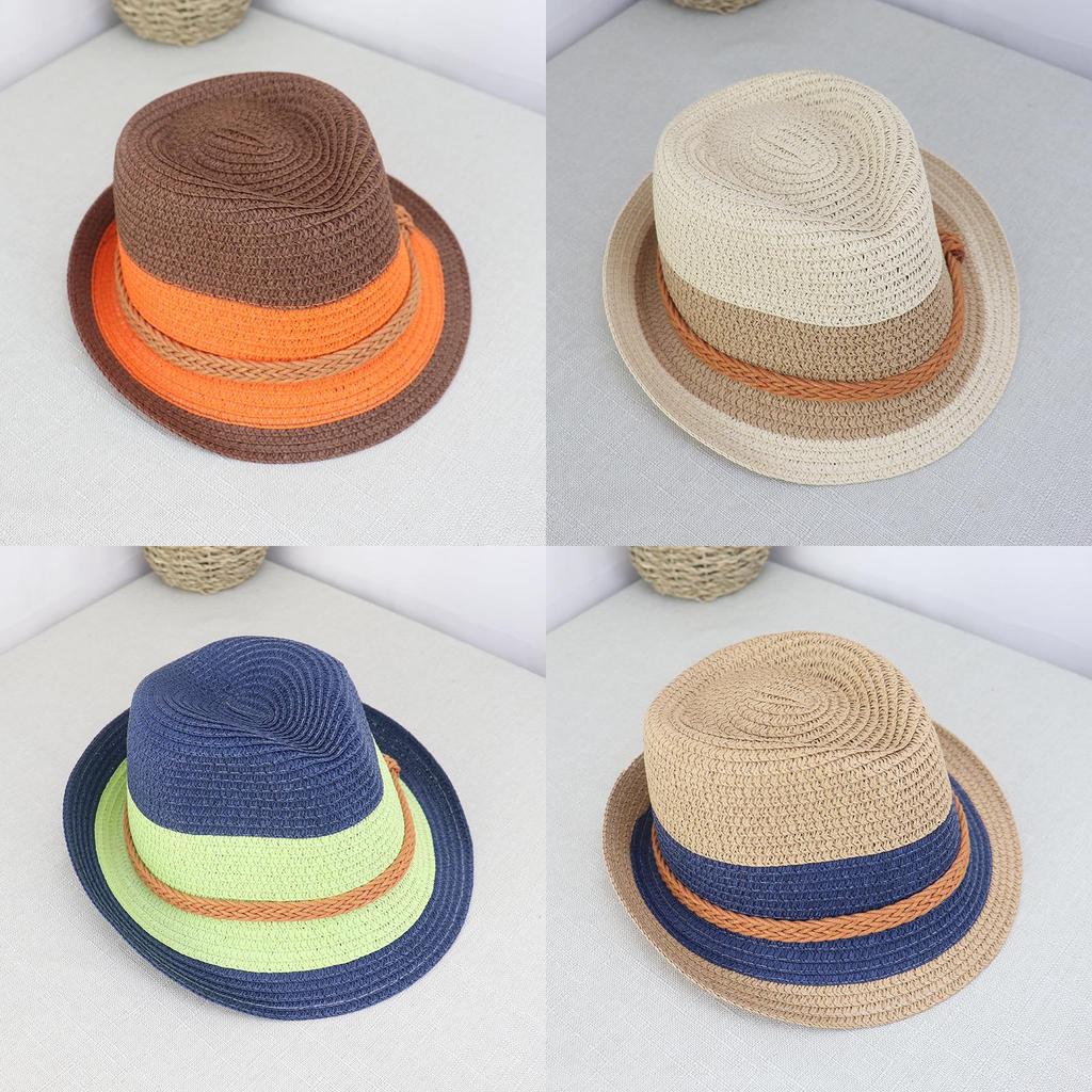 Summer Men And Kids Straw Hat With Sun Protection And Breathable Handwoven Fabric For Beach And Outdoors