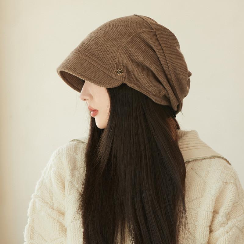 Casual Womens Foldable Knit Beanie With Breathable Polyester For Fall And Winter