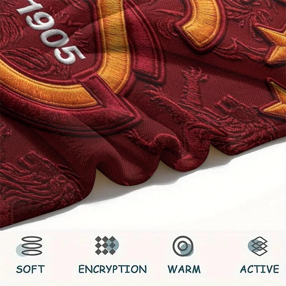 1PC Galatasaray S Patterned Flannel Blanket Suitable For All Seasons for Home Decor Warmth and Comfort Gifts Holiday Present