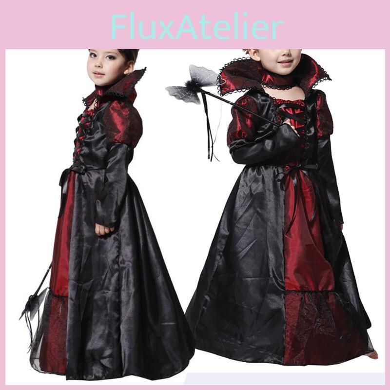 Enchanting Vampire Maxi Long Dress For Girls Perfect For Halloween Witch Parties