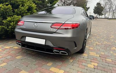Difuzor spate cu duze Argintiu (2018-2020, Design S-COUPE63) pentru Mercedes S-class C217 Coupe