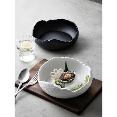 Sashimi-Teller, Keramik-Essteller, Restaurant, Steinmuster, dicke Suppenschüssel, Obstsalatschüsseln, kreatives unregelmäßiges Geschirr