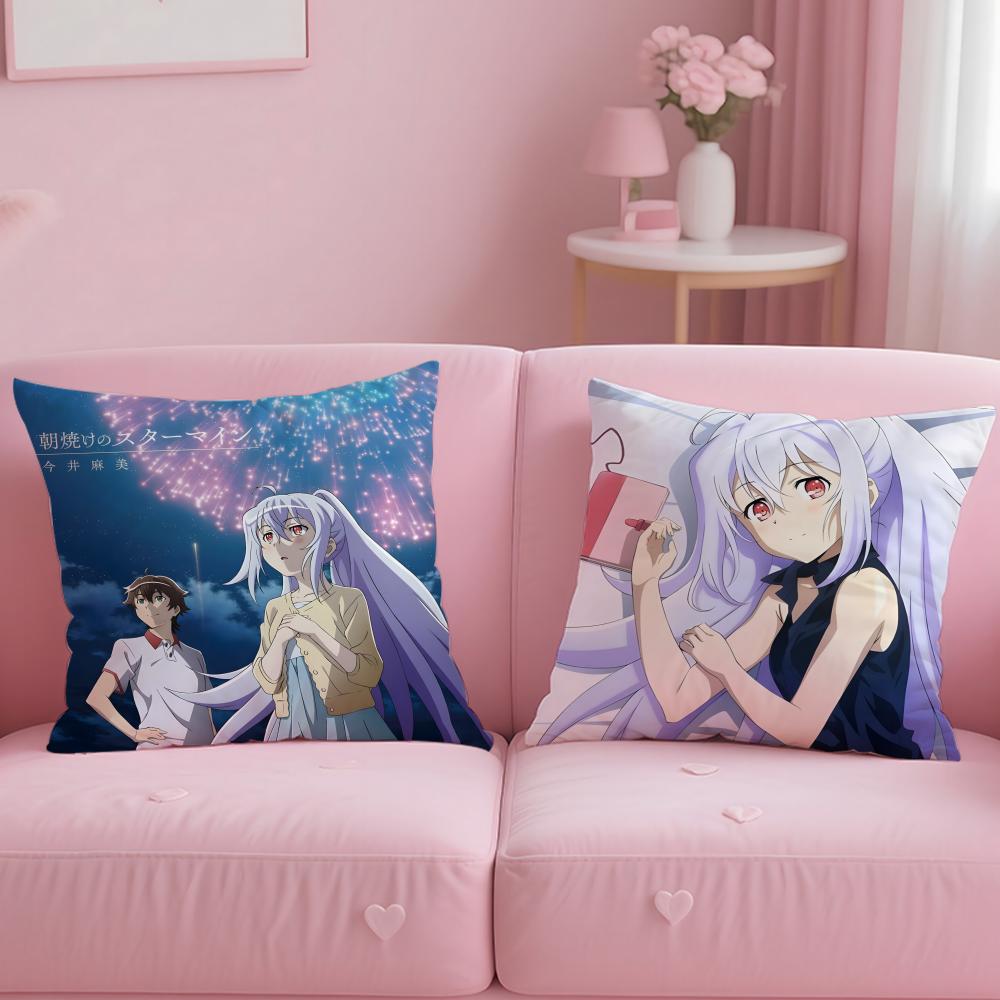 classic anime Plastic Memories Cushion Cover Soft EasyWash Pillow Case Versatile for Couch Bed Travel and Office