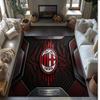 Tappeto in Flanella Stampato AC Milan Antiscivolo Morbido Poliestere Tappeto per Pavimento Tappetino Decorativo da Interno per Camera da Letto Soggiorno Divano Sala Giochi Decorazione Casa