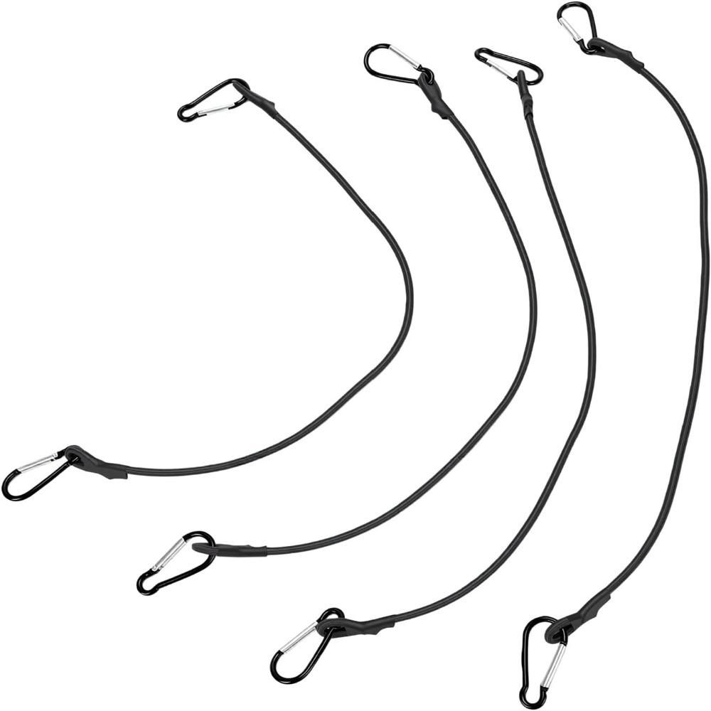4pcs Quick Attach Bungee Cord Double Stretch Elastic Rope Lightweight Bungee Rope  Outdoor