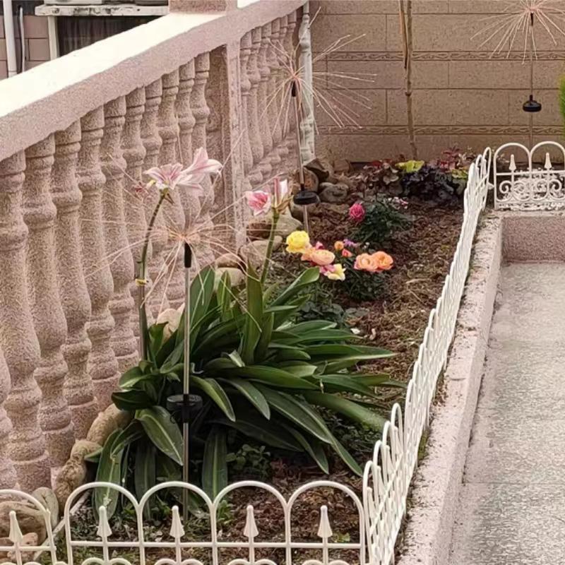 2 stk Gjerdebarriere Dyresikker Landskap Dekorativ Rustsikker Hjem Gårdsplass Dekor Bøybar Ornamental Rullemønsterdesign