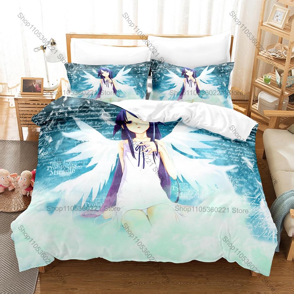 The Song Of Saya Bedding Set Duvet Cover + 2 Pillowcases Hanging Bohemian Horror Visual Novel Saya Anime Bedroom Decor