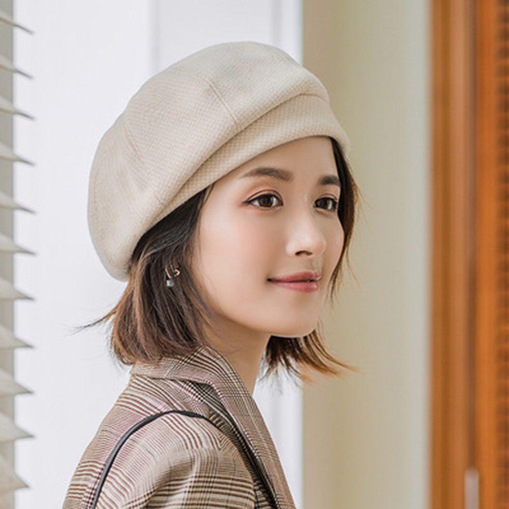 Pattern Cotton Polyester Fleece Korean Style Hat Women Beret Round Beret Winter Autumn Hat