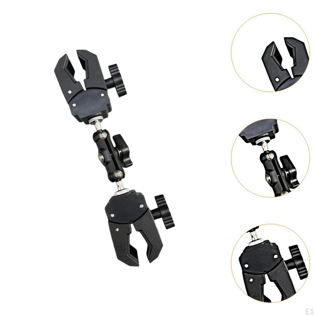 Head Adjustable Arm Camera Mount with Clamp, Easy to Install, Portable Handlebar for Flag