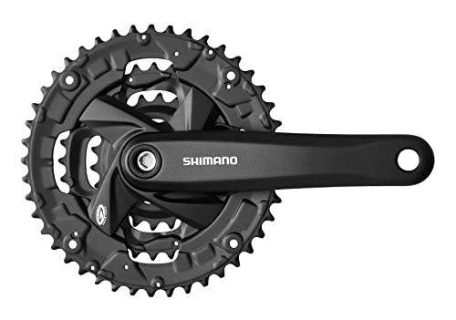 Shimano ACERA FC-M371 Crankset, Black, 48x36x26T, 175mm, 9-Speed, Compatible with Square UN BB, 122.5mm (LL123) Shaft, Part Number EFCM371E866XL