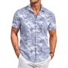 Men's Casual Fashion Printed Short-Sleeve Shirt