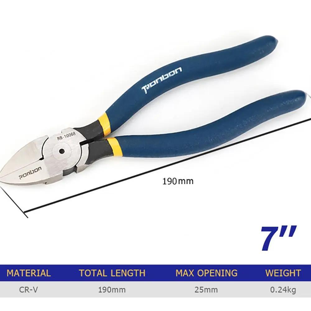 Powerful Repair Hand Tools Cable Burrs Nipper Electricians Cutting Pliers Wire Stripping Tool