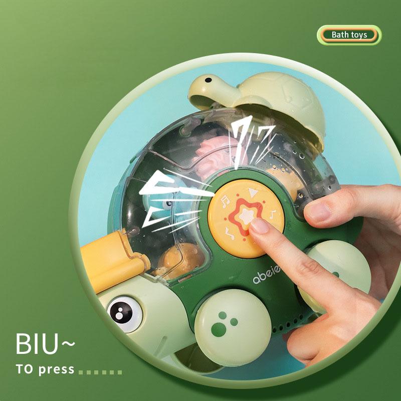 Kids Bath Toys for Baby 0-3 Years Old Girls Boys Tortoise Waterwheel with Suction Cup Bathroom Toys for Children Toddler