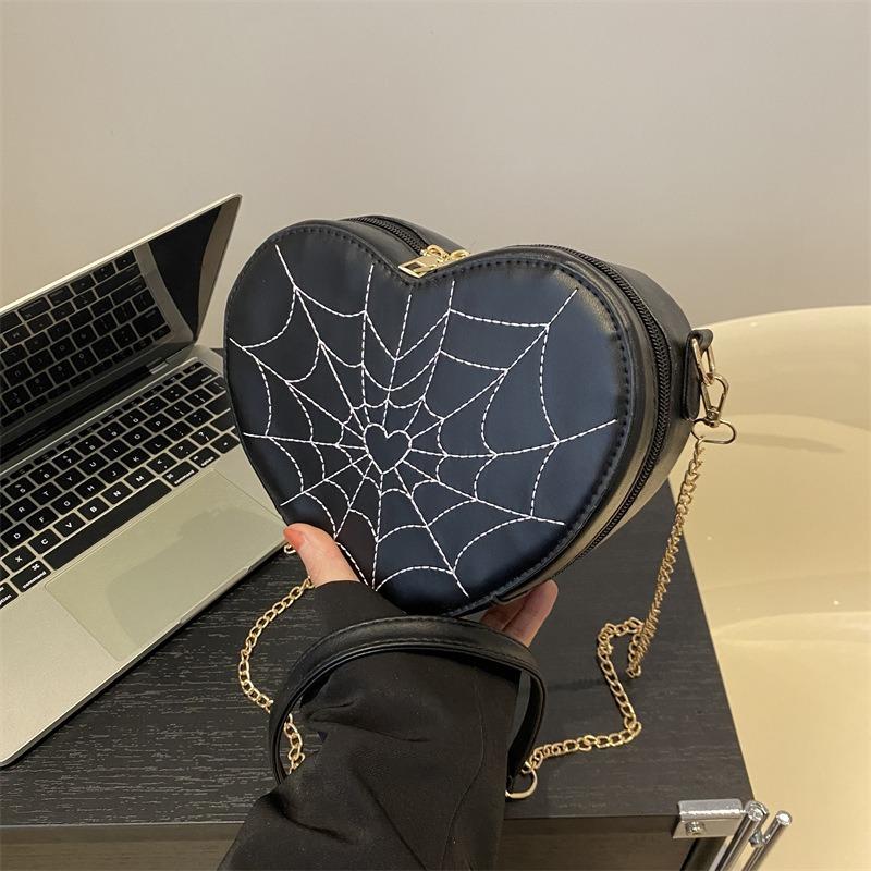 Premium Sense Cute Peach Heart Box Bag Women's Summer New Fashion Shoulder Bag Messenger Bag