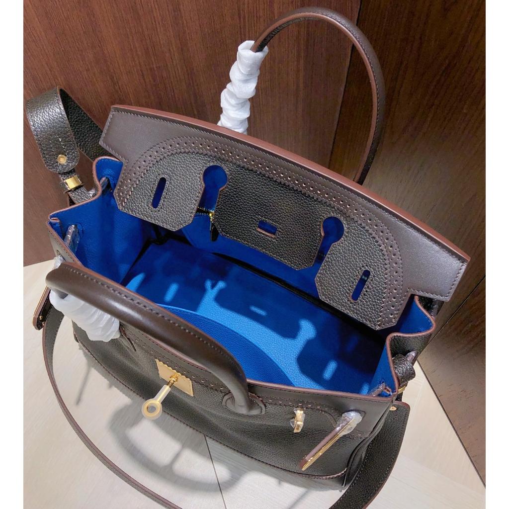 Haute Couture Version European and American Retro Handmade Fubao Leather Splicing Lace Platinum Bag Leather Handbag Shoulder Messenger Bag Women