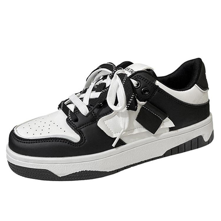 Men's American-Style Skate Shoes: Versatile Black Summer Sneakers, Breathable and Casual for Couples