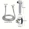 3 Stück Edelstahl Bidet-Sprühkopf Hochdruck Handheld Verstellbar für Persönliche Hygiene Haustier Badezimmer Duschset