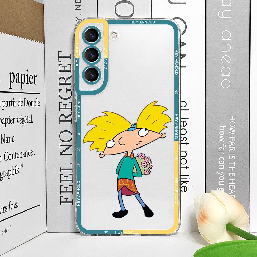 

Hey A_Arnolds Helga Cartoon Phone Case for Samsung Galaxy S22 S23 S24 S20 Plus Ultra S21 FE S25 5G Transparent Soft Cover Fundas Samsung S24