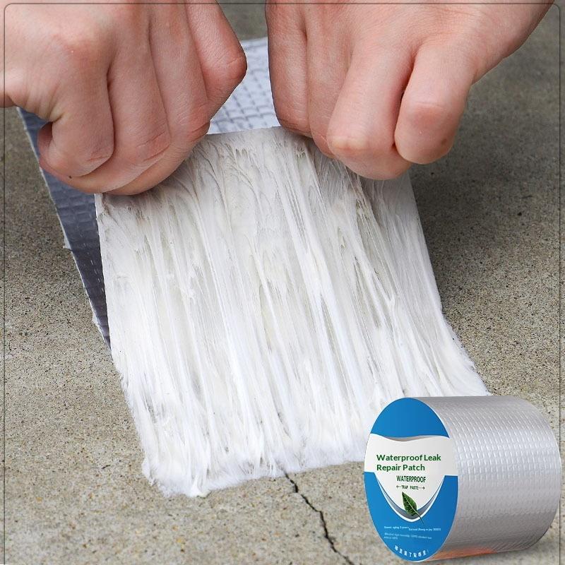 Nastro Sigillante Super Adesivo in Foglio di Alluminio e Gomma Butilica, Resistente alle Temperature, Impermeabile, per Tetti, Tubi, Stop Perdite, Crepe, Riparazione Condotti