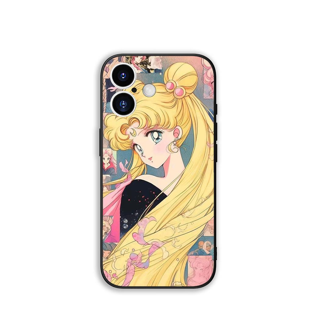 Funda Coque Cover for Apple iPhone 15 14 16 Plus XS 13 11 12 Pro Max XR X 16E ProMax Phone Case Cat Sailors Beautiful Girl Moon
