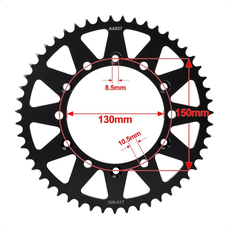 520 13T 51T Motor Bike Front Rear Sprocket for Yamaha WR250 -2024 YZ250 2010-2024 WR 250 YZ 250
