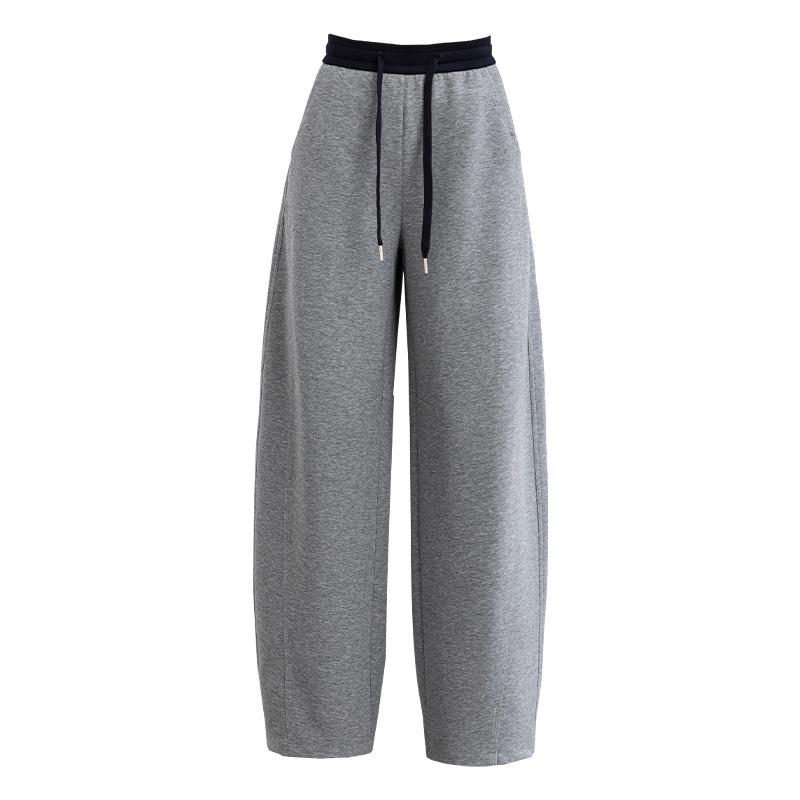 Yi Fei Women's Curved Blade Spring 2026 High-Waist Banana Wide-Leg Sweatpants