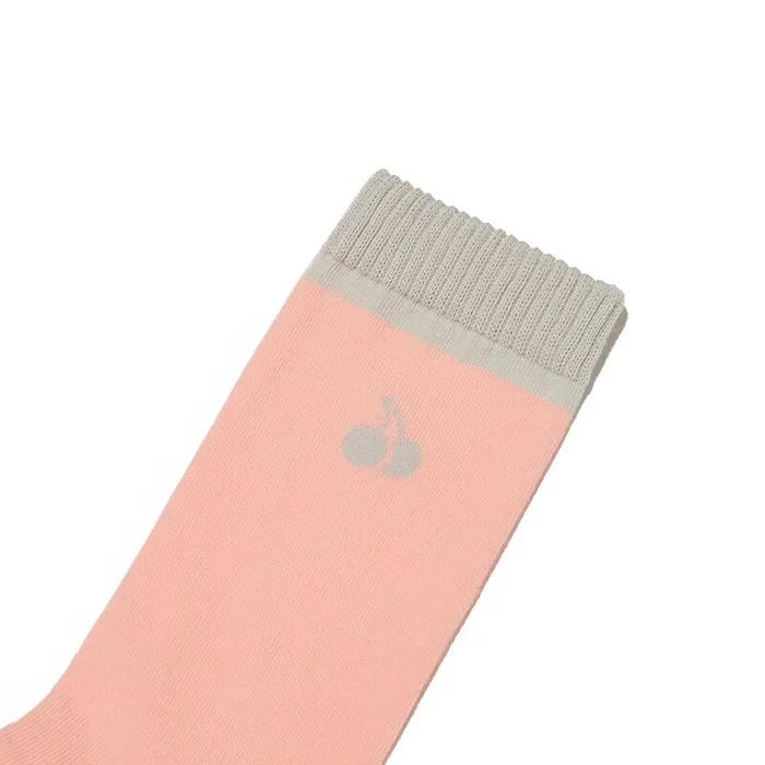 Small Cherry Color Combination Socks [Pink]
