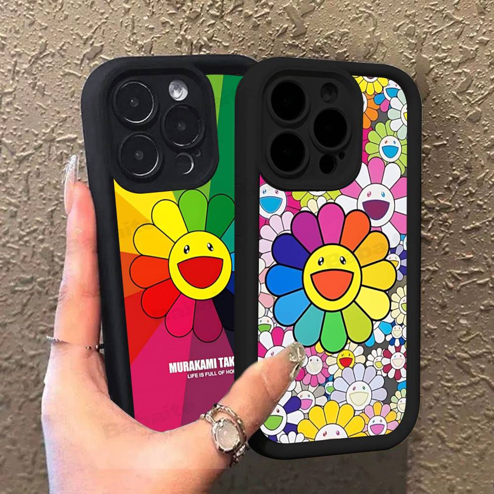 Art Japanese M-Murakami Artisti T-Takash Silicone Soft Phone Case For IPhone 17 16 14 13 12 11 15 Pro Max Plus Air Cover