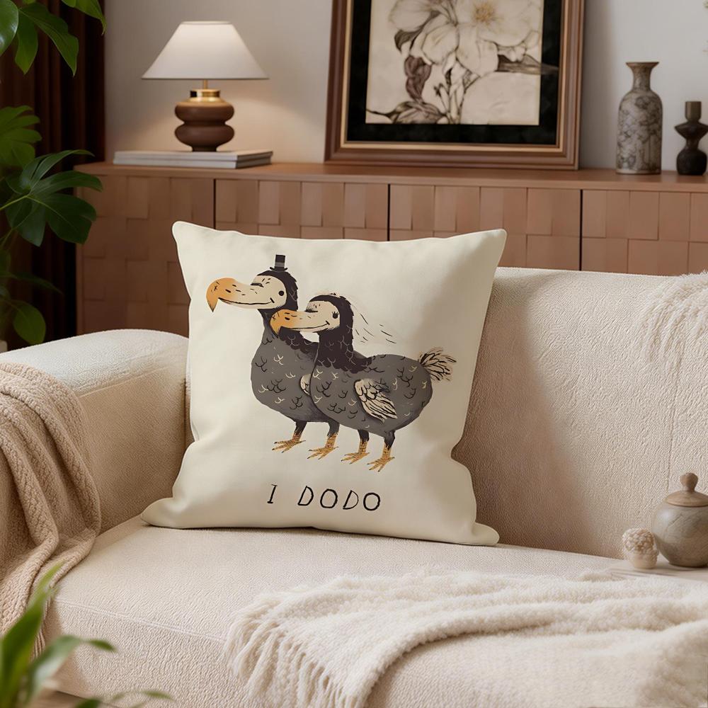 Cute Dodo Cushion Cover Cushion Cover Set 4Pcs 50x50 45x45 40x40 Pillowcase Decorative Sofa Home Decor