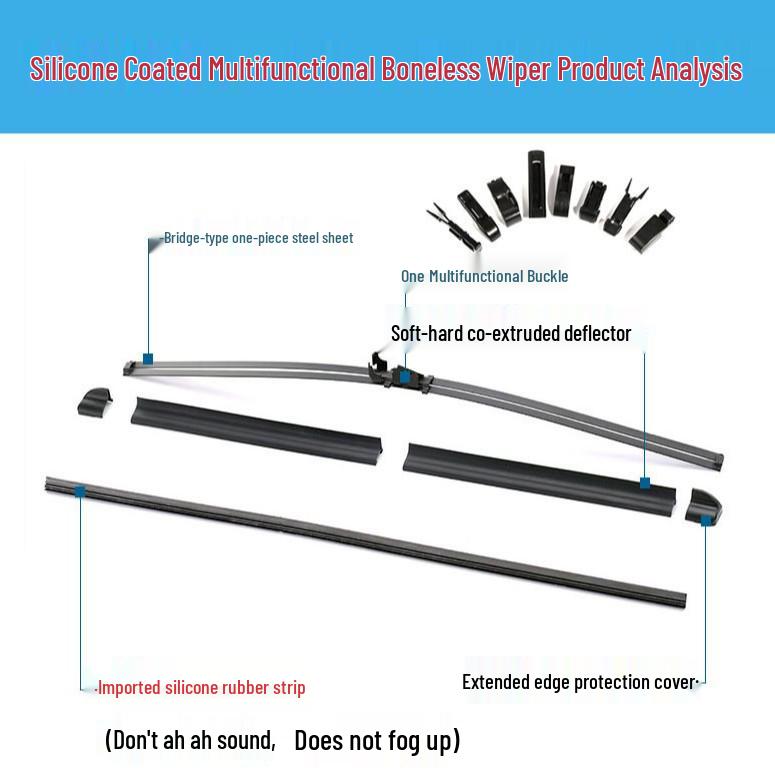 Southeast V5 Silicone Coated Universal Boneless Wiper Blade for Lingzhi, Yishen, Galant, and Xiwang