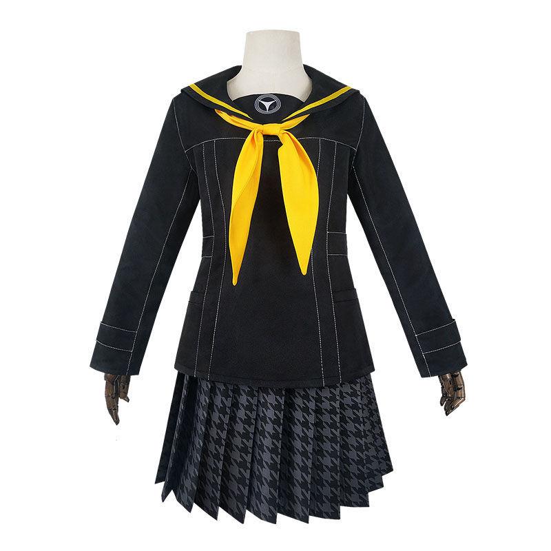 Persona 4 Golden Rise Kujikawa Cosplay Costume Full Set Clothes with Matching Gloves Yasogami High School JK Uniform Idol Risett