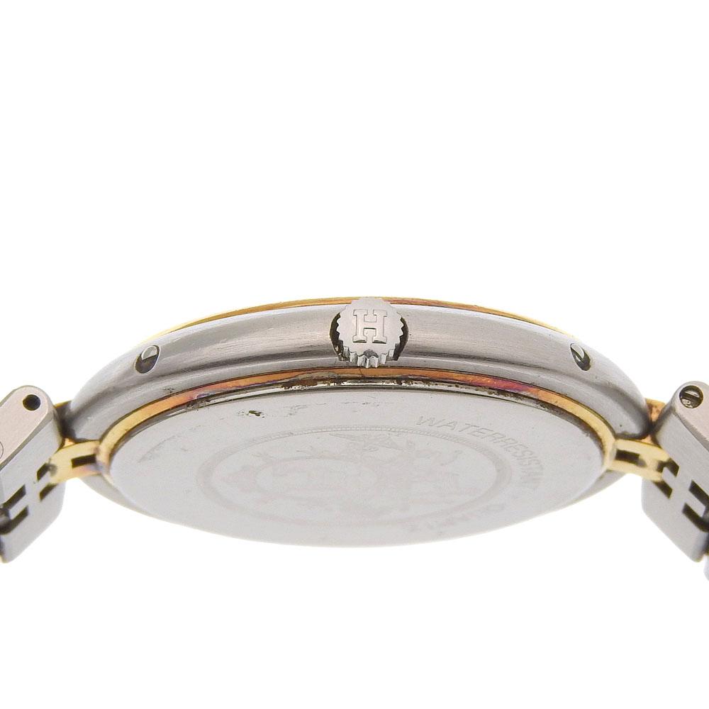HERMES profile Watches WhiteDial Stainless Steel Quartz Analog display unisex Used