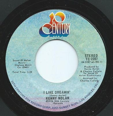 Disque 7 pouces KENNY NOLAN - I Like Dreamin' / Time Ain't Time E TC2287 20th Century Réédition 1976 US Pop Occasion