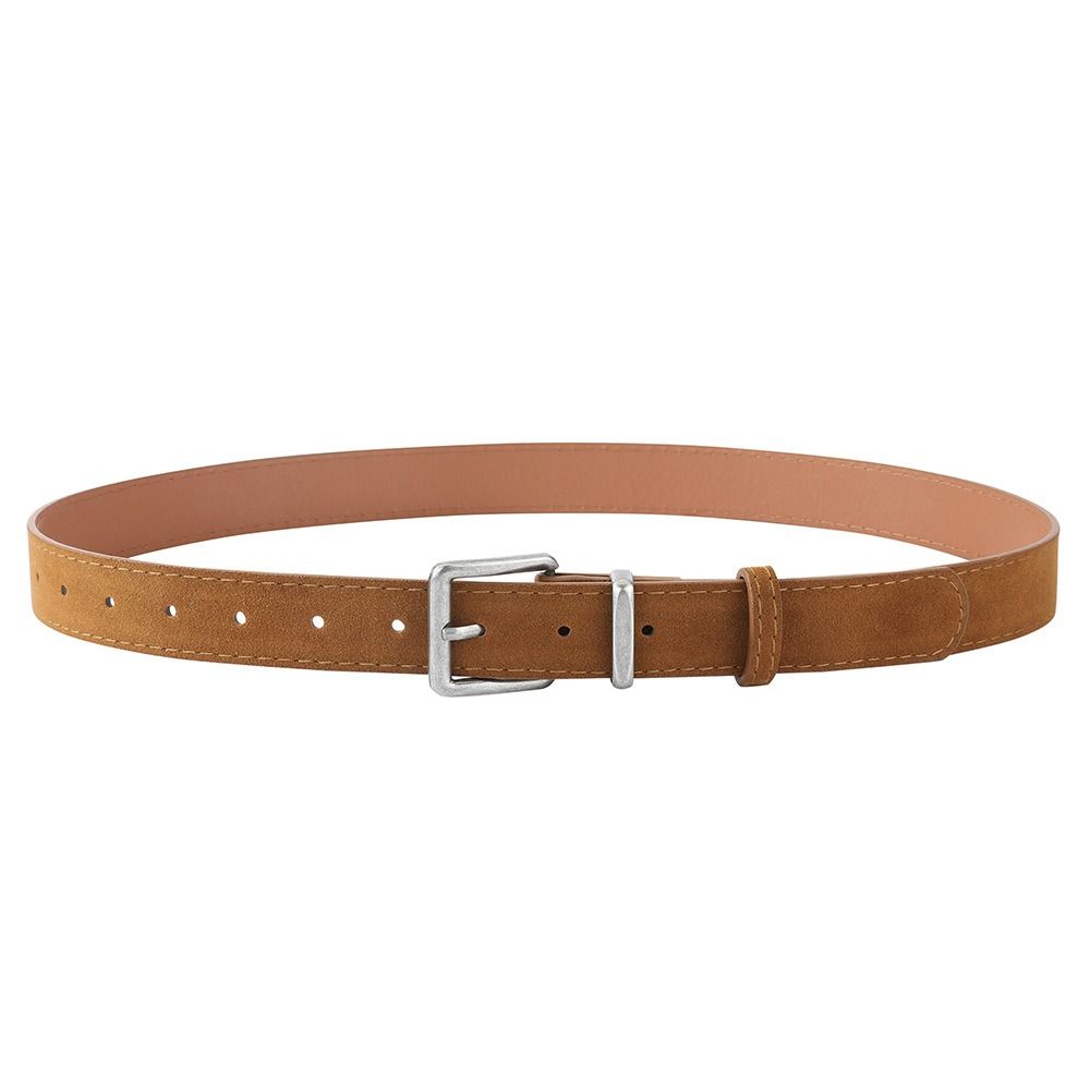 Pin Buckle Business Waist Belt Casual Waistband Fashion Suede Leather Belt  For Women