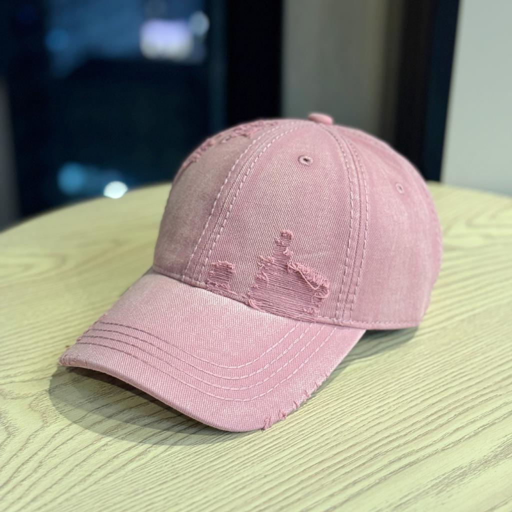New Retro Niche Design Letter Embroidered Baseball Cap for Women with Large Head Circumference Rivets Wide Brim Face Showing Small Duck Cap for Men