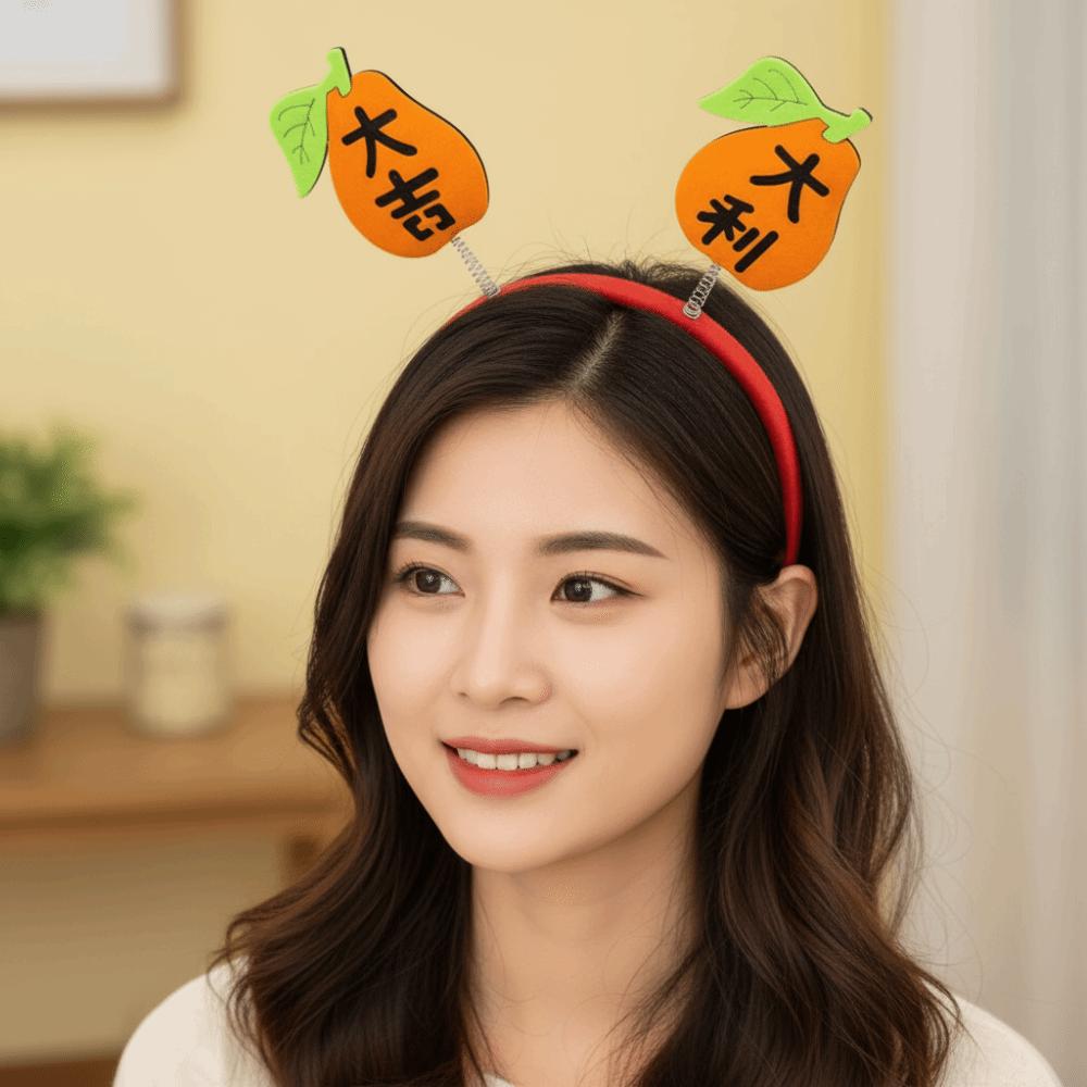 Cloth Blessings Words Headwear Blessings Christmas Headpiece Headdress Hair Hoop  Party Decoration