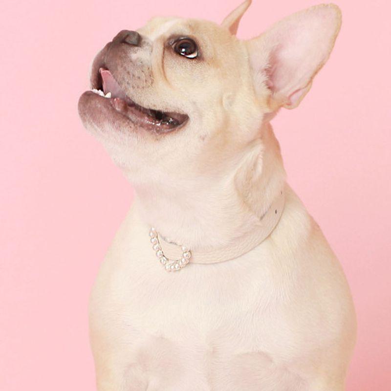 MAISON DE MIU Heart Pearl Collar_White