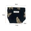 Polyester Canvas Butterfly Clutch Bag Butterfly Pattern Zipper Closure Makeup Bag Large Capacity Portable Cosmetic Organizer